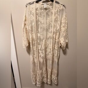American Rag Cream Lace kimono